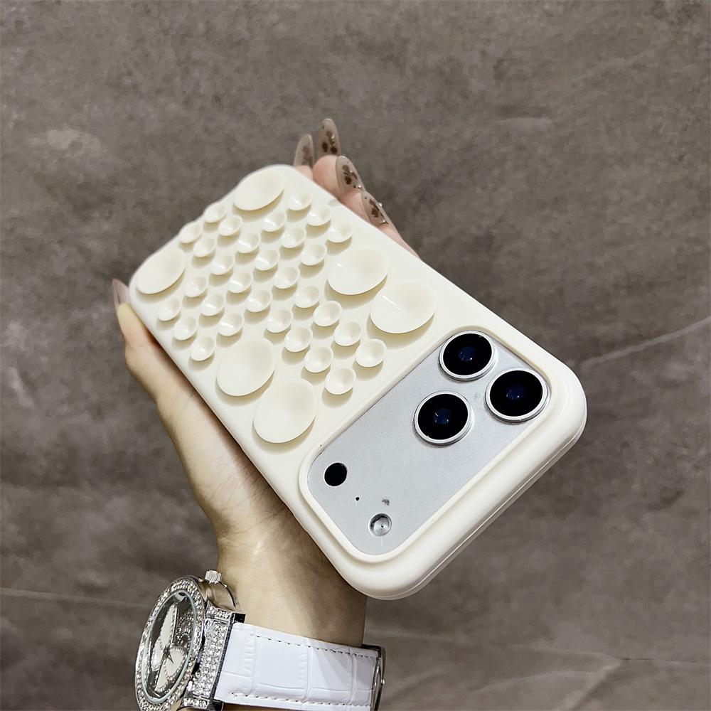 Nárazuvzdorný kruhový silikonový kryt na telefon se sací podložkou pro iPhone 17 Pro Max 16Pro 15 14 Air Silná adsorpce Víceúčelový kryt