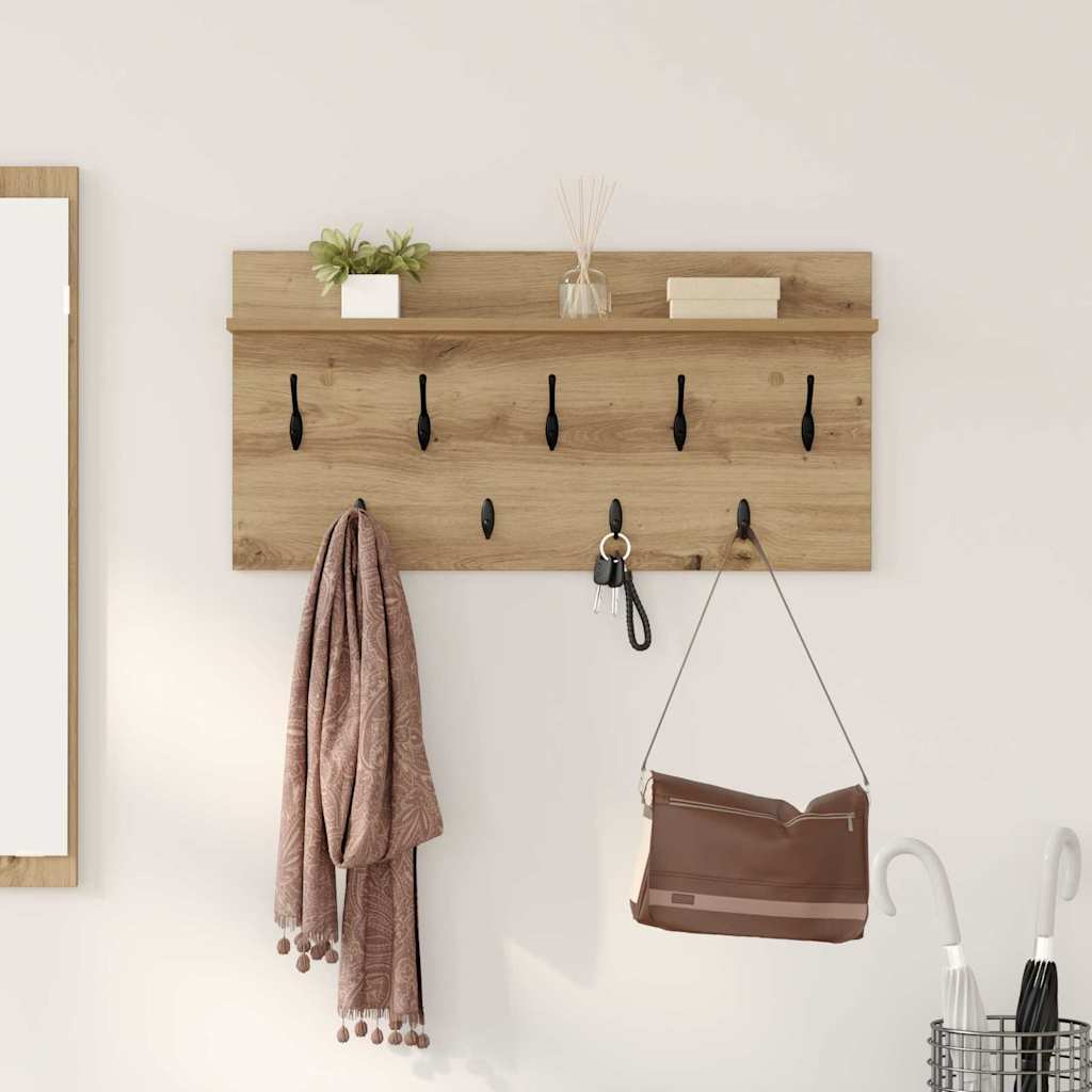 Wall Mounted Nightstand Artisan Oak Finish 80 x 40 x 12 cm