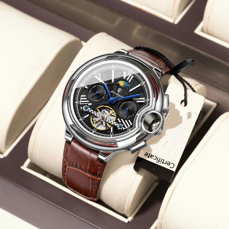 Top brand new mechanical watch men's waterproof automatic tourbillon luminous fashion temperament watch
