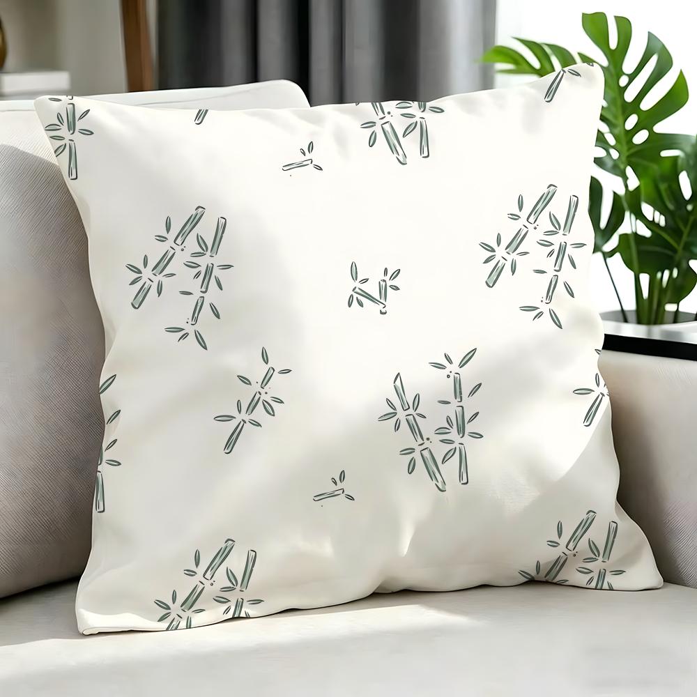 Plant Bamboo Cushion Cover Cushion Cover Set Pcs X X X Pillowcase Decorative Sofa Home Decor
