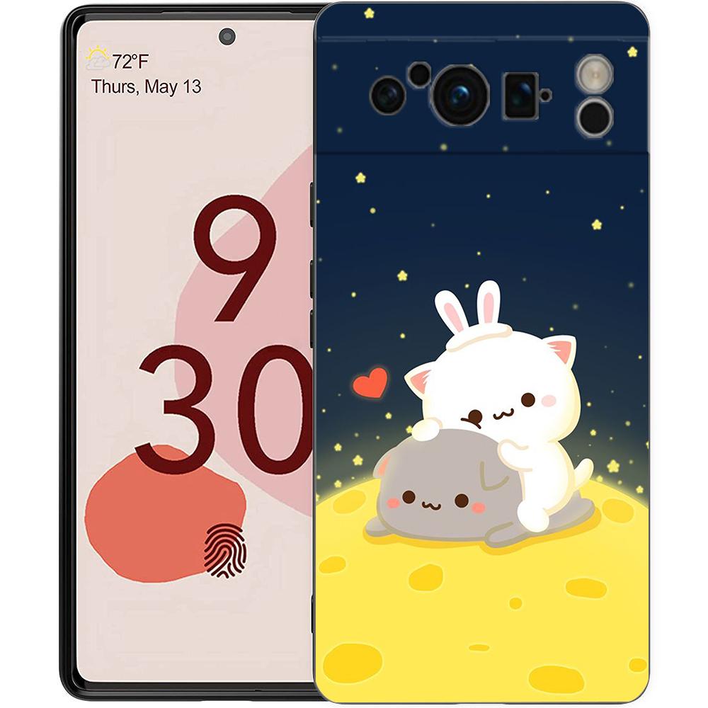 

Чехол для телефона Кот Персик и Гома для Google Pixel 8 7 6 7A 6A Pro Ударопрочный Силиконовый Мягкий 9 Pro XL 8 Pro 5G Чехол Сумка Pixel 6a 5g