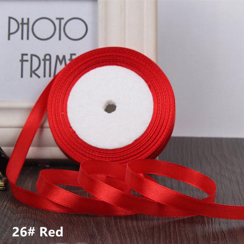 36 Color 25Yards/Roll 10mm Silk Satin Ribbon Bow Handwork Home Decorations DIY Ribbons for Crafts Gifts Card Wrapping Supplies