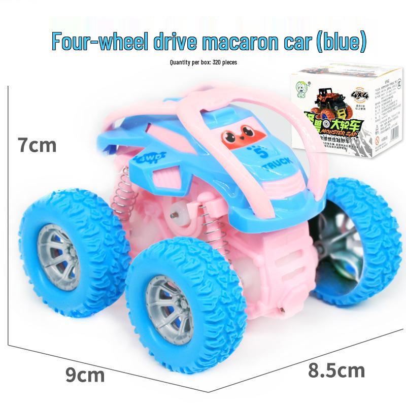 Macaron Inertial Tumbling Off-Road Toy Car for Kids