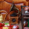 1Pc/1Set Dollhouse Miniature Retro Gramophone Mini Phonograph Record Simulation Gramophone Handicrafts Home Model Toys Decor