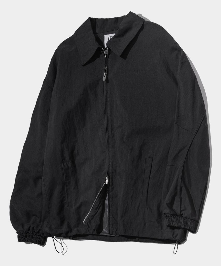 Placestudioman Essential Classic String Oversized Minimal Collar Zip-Up Blouson Jumper_2 Colors