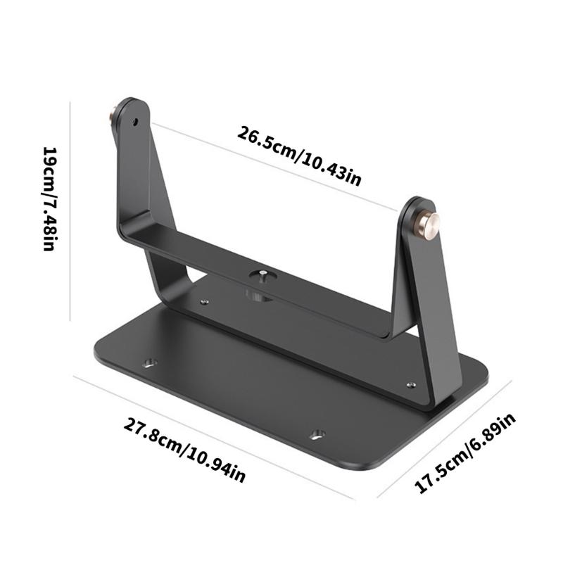 360 Rotating Metal Projector Bracket Double Rod Wall Ceiling Installation 210° Angle Adjustment Multiple Device Support