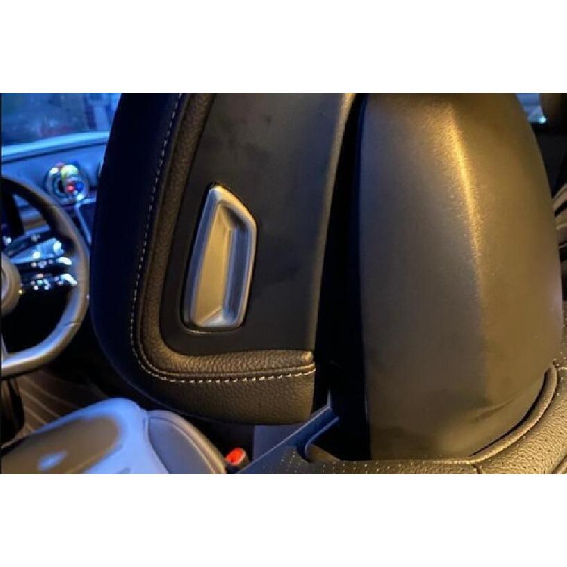 For Benz C-Class W206 Adjust Button Ring Trim Silver Steel Seat Headrest -23