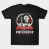 Men Black Print T-shirt Clayton Bigsby For President No-Cut Transfer Paper Print Cotton Tshirt