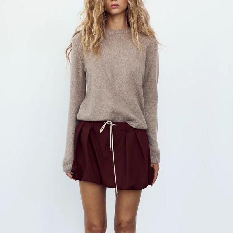 Spring New Women's Clothing Fashion Wind Elegant Lantern Mid Waist Elegance Casual Short Mini Skirt 3152514