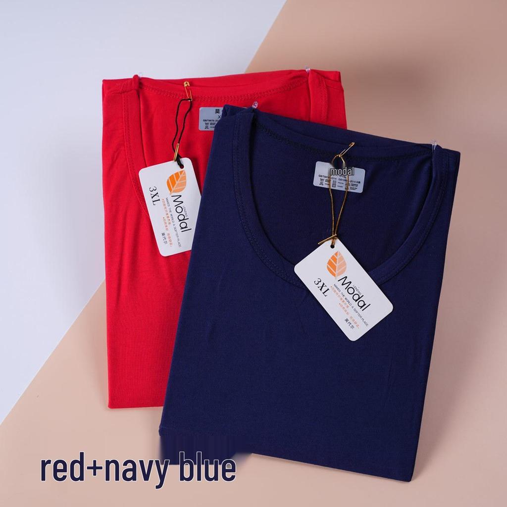 Men's Modal Cotton Long Sleeve Thermal Underwear Set - Lightweight Round Neck Base Layer for Autumn & Winter
