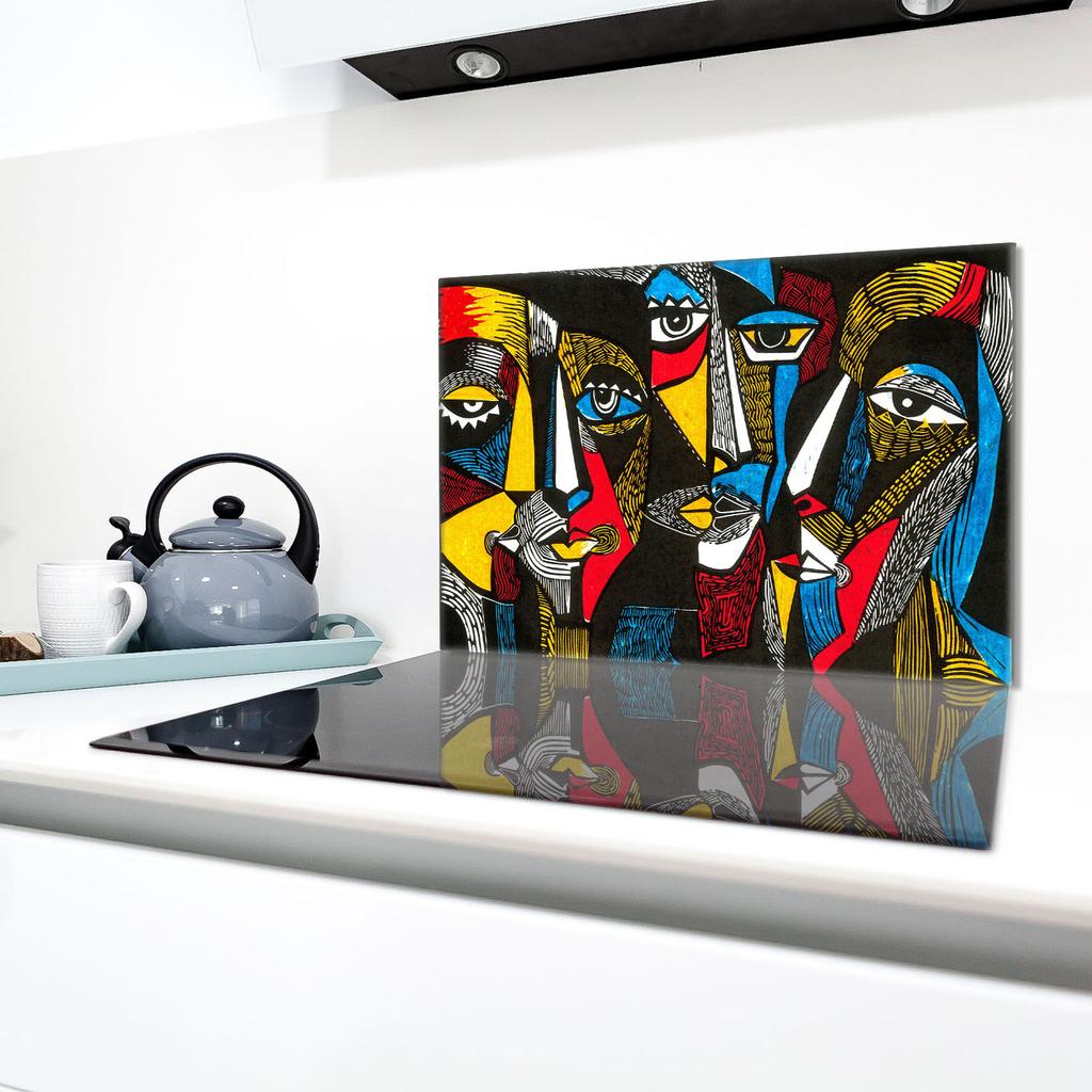 Szklana Płyta Ochronna Na Kuchenkę 80x52 Pop Art