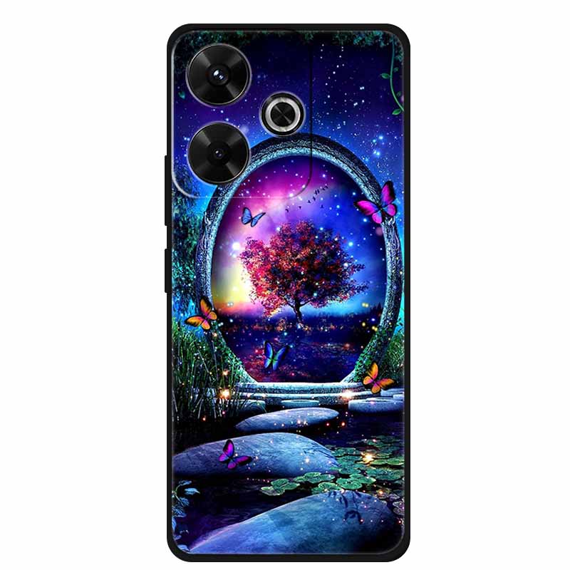 Phone Case For POCO M6 4G Back Cover Case M6Plus Black Silicone Soft Coque For Xiaomi Redmi 13 13x Poco M6 Plus Case M 6 Plus