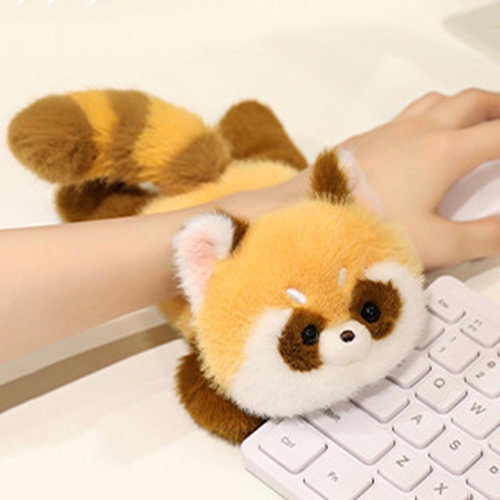 Animals Raccoon Plush Toy Wrist Pad Animal Plush Doll Desk Ornament Sitting Animals Plush  Children