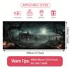2D flat 2D door banner 1pc large Halloween garage door banner - Weird haunted house decoration polyester door banner