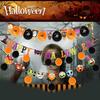 Halloween Decoration Banners Cartoon Balloon Horror Paper Pull Flag Party Supplies