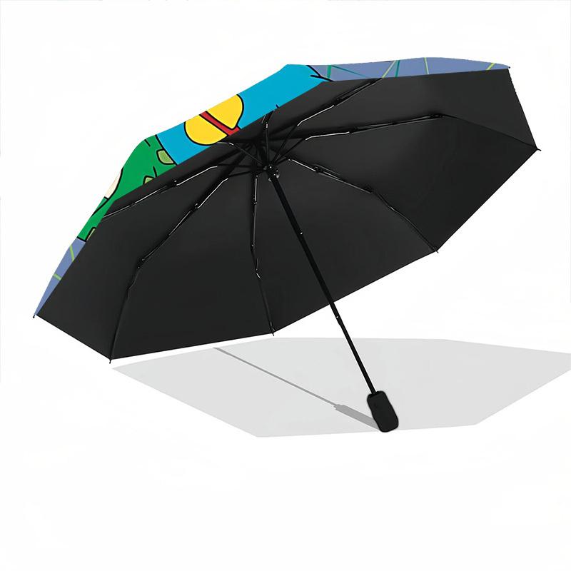 1pc Rugrats Automatic Folding Umbrella, Portable Collapsible Design, 8-Rib Iron Frame, , All-Season Casual Outdoor Accessory Yy0901137