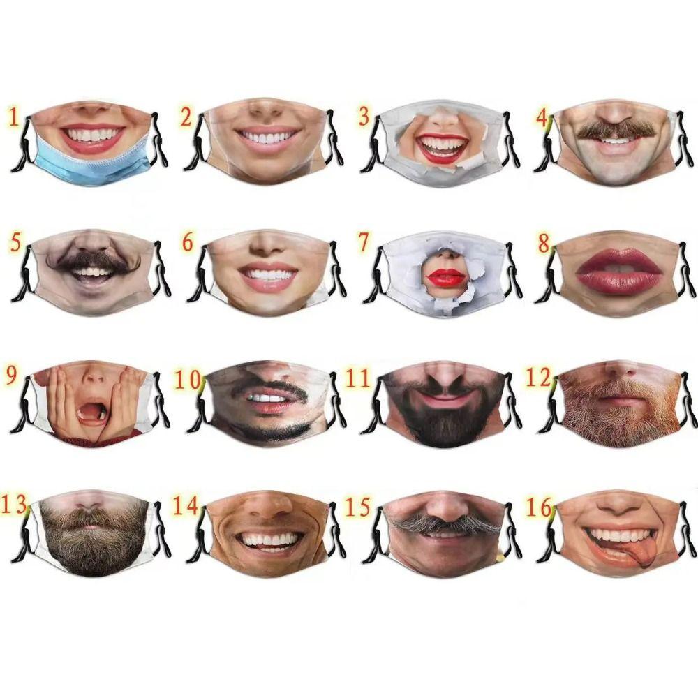 Personality Funny Printed Mask Facial Expression Party Cosplay Mask Winter Outdoor
