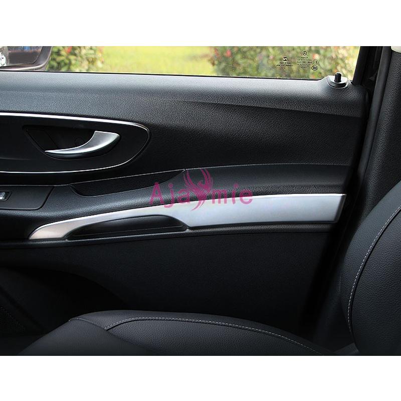 2014-2017 For Mercedes Benz Vito W447 Interior Cover Dashboard AC Outlet Trim Audio Handle Cup Holder Panel Chrome Accessories