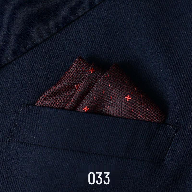 Men's British Pattern Pocket Square - Suit Wedding Banquet Accessory, Polyester Cotton Handkerchief.