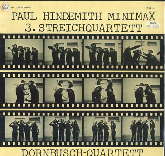 

LP Record DORNBUSCHQUARTETT Hindemith Minimax Repertorium Fur SM92416 DA CAMERA MAGNA 1976 Germany Classical Used