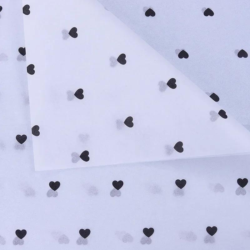 10 Sheets/lot 50*70 Cm Gift Wrapping Paper DIY Handmade Craft Star Love Dot Pattern Tissue Paper Floral Packaging Material