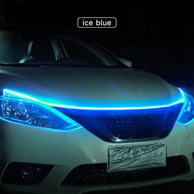 

Scan-Starting LED Car Hood Light Strip – 12V Engine Bay Guide & Decorative Ambient Light (Modified Car DRL Accessory) небесно-голубой