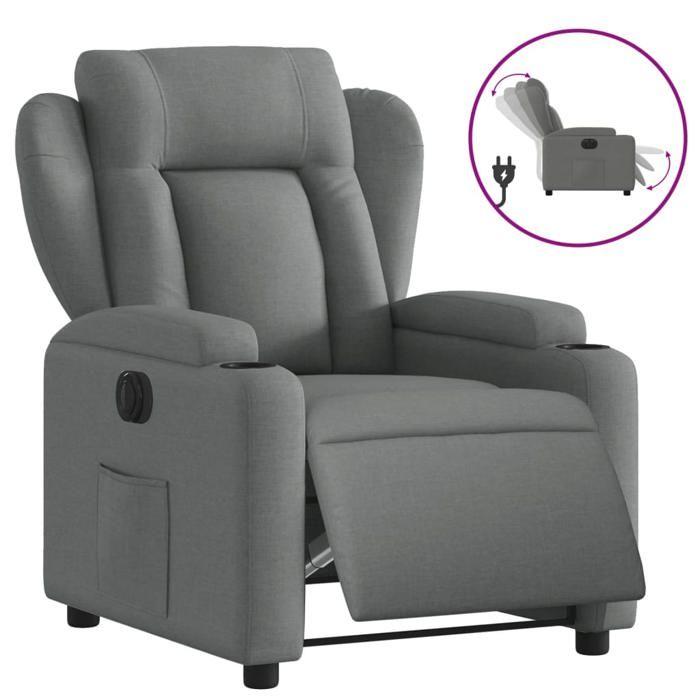 VidaXL Electric Recliner, Relaxation Chair with Adjustable Backrest and Footrest, Living Room Seat, Modern, 3204459