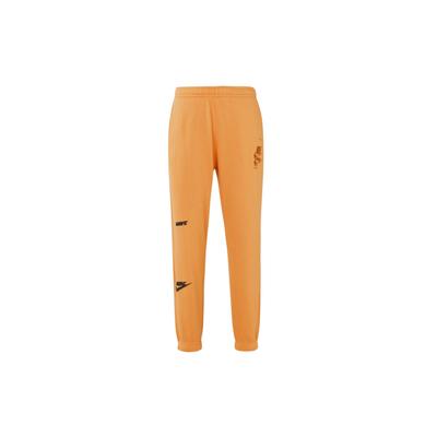 Logo Print Straight-Leg Sweatpants Men Bottoms Orange DM6872-808