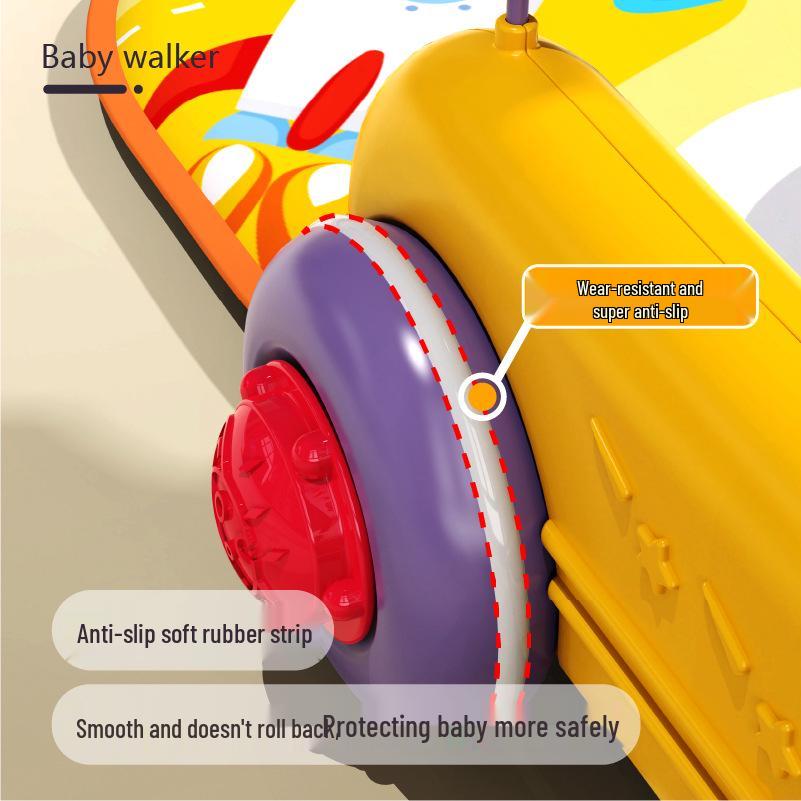 Multifunktionaler Baby-Pedal-Klavier-Gehwagen: Frühes Lern- & Fitnessspielzeug für Neugeborene & Kleinkinder (0-3 Jahre)