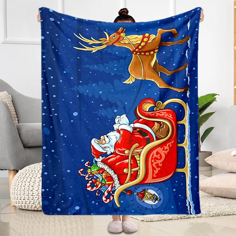 Christmas 378 Blanket Ultra-Soft Great for Picnics Chair Office Chair for All Seasons Stylish Decor Gift for Travel Home Birthdays
