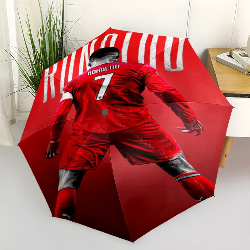 Cr7 Legacy Celebration Compact Travel Automatic Umbrella Retractable Design with 8-Rib Durability Compact Design All-Season Use Elegant Umbrella