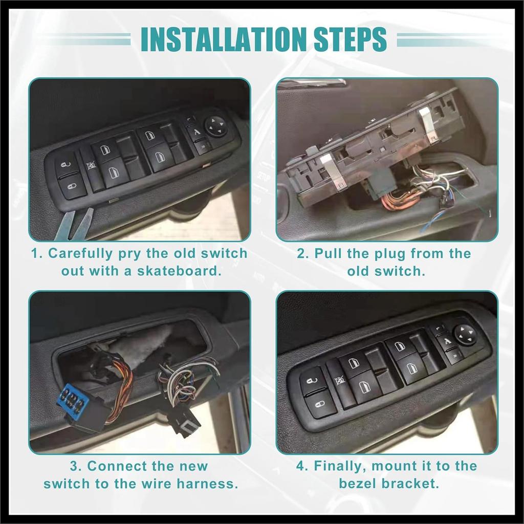 Power Window Switch Window Control Switch Fit for Chevrolet Monte Carlo 2000-2005 No.10284860 - Pack of 1 Durable Material