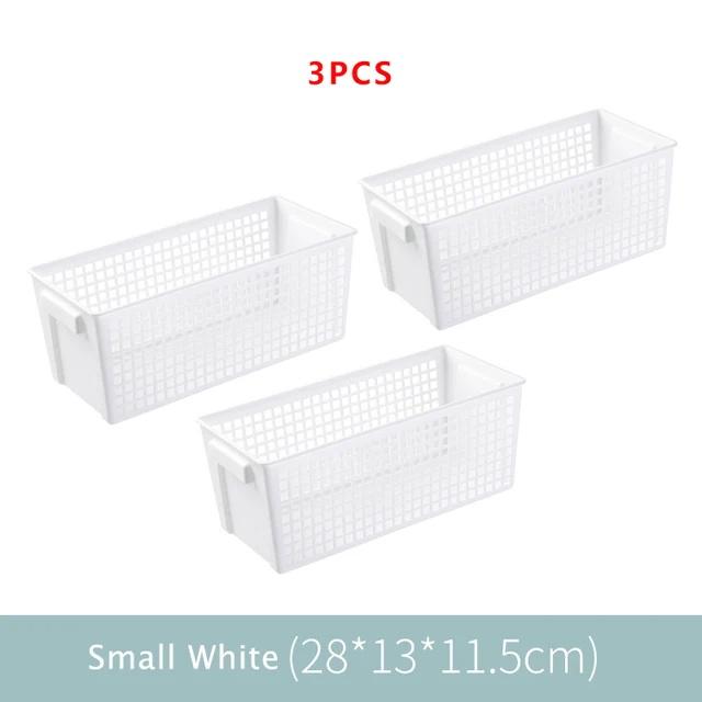 Multi-Purpose Storage Basket Snacks Storage Hollow Rectangular Ins Storage Box Basket Sorting Sundries Plastic Basket