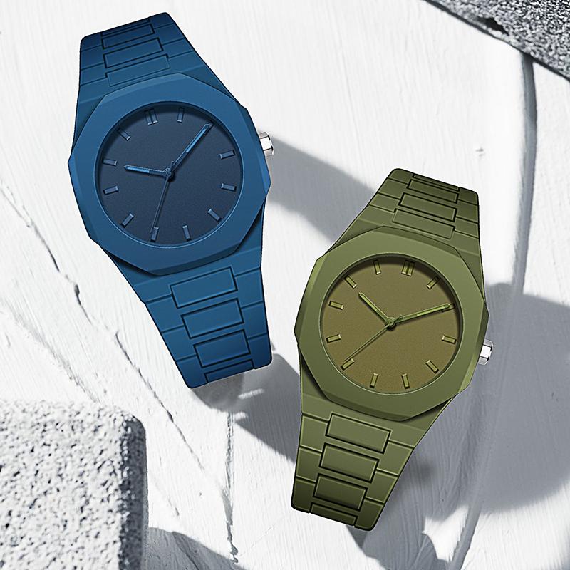 UTHAI Herren- und Damenuhr Lässig Einfach Wasserdicht Silikonarmband Modisch Und Vielseitig Quarzwerk Uhr Uhren für Mann