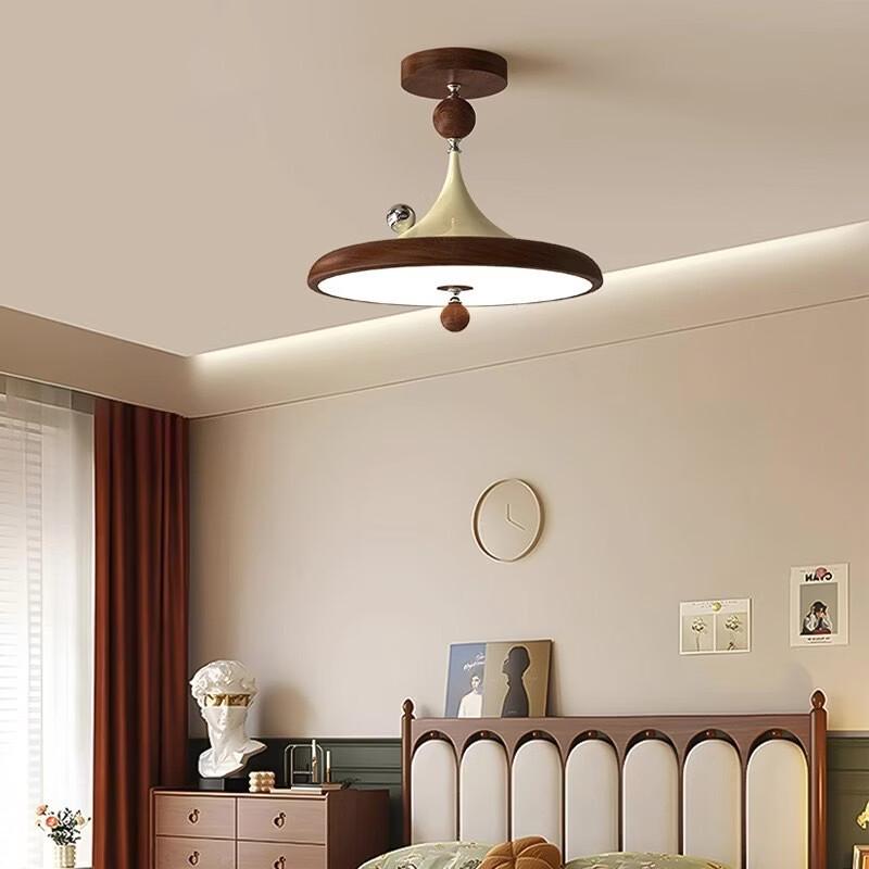 Walnut Style Eye-Protection LED Ceiling Lamp