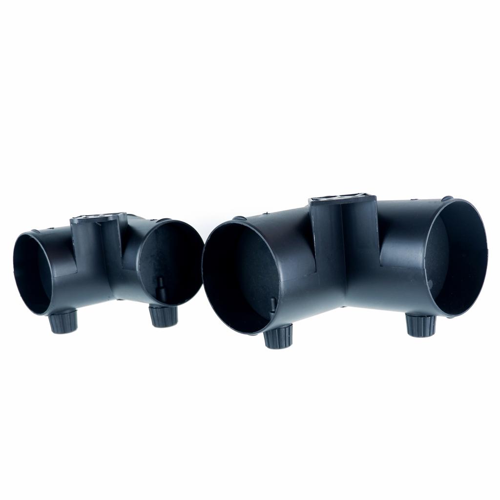 2 Vavles Flap Adjustable Air Diesel Parking Heater Vent Ducting Y Branch Splitter Exhaust Pipe Joiner Connector For Webasto