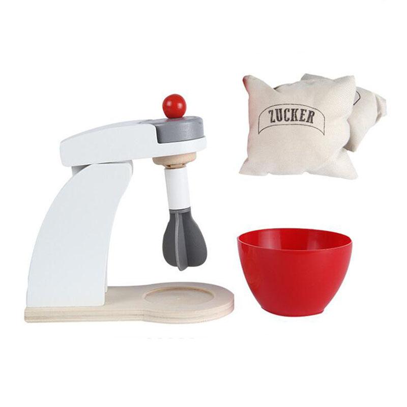Non-Toxic Wooden Kitchen Pretend Play Toy Simulation Wooden Coffee Machine Toaster Machine Food Mixer Baby Early Learning Educational Toys