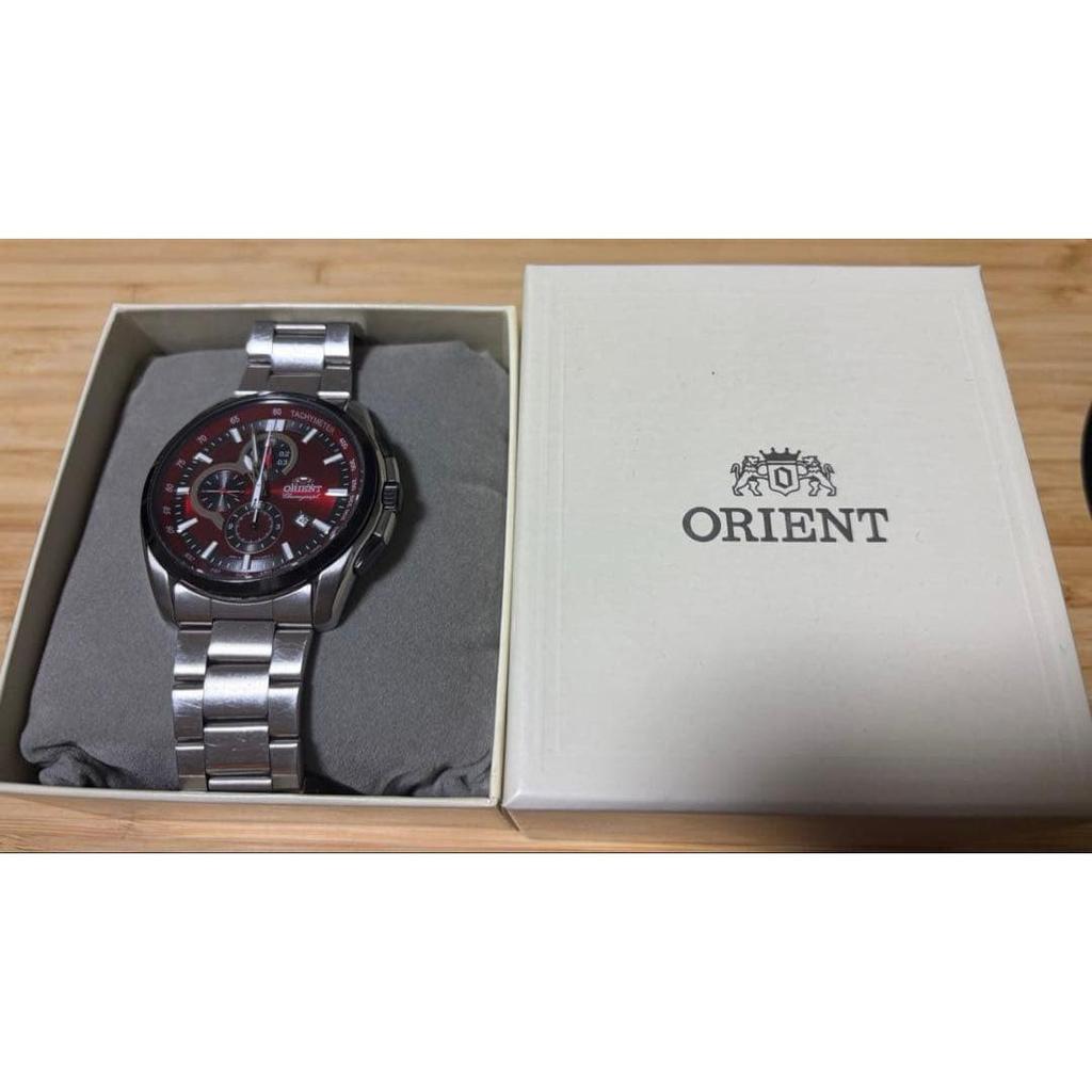 Used ORIENT WV0441TT World Stage Collection Red with Box and Battery Included
