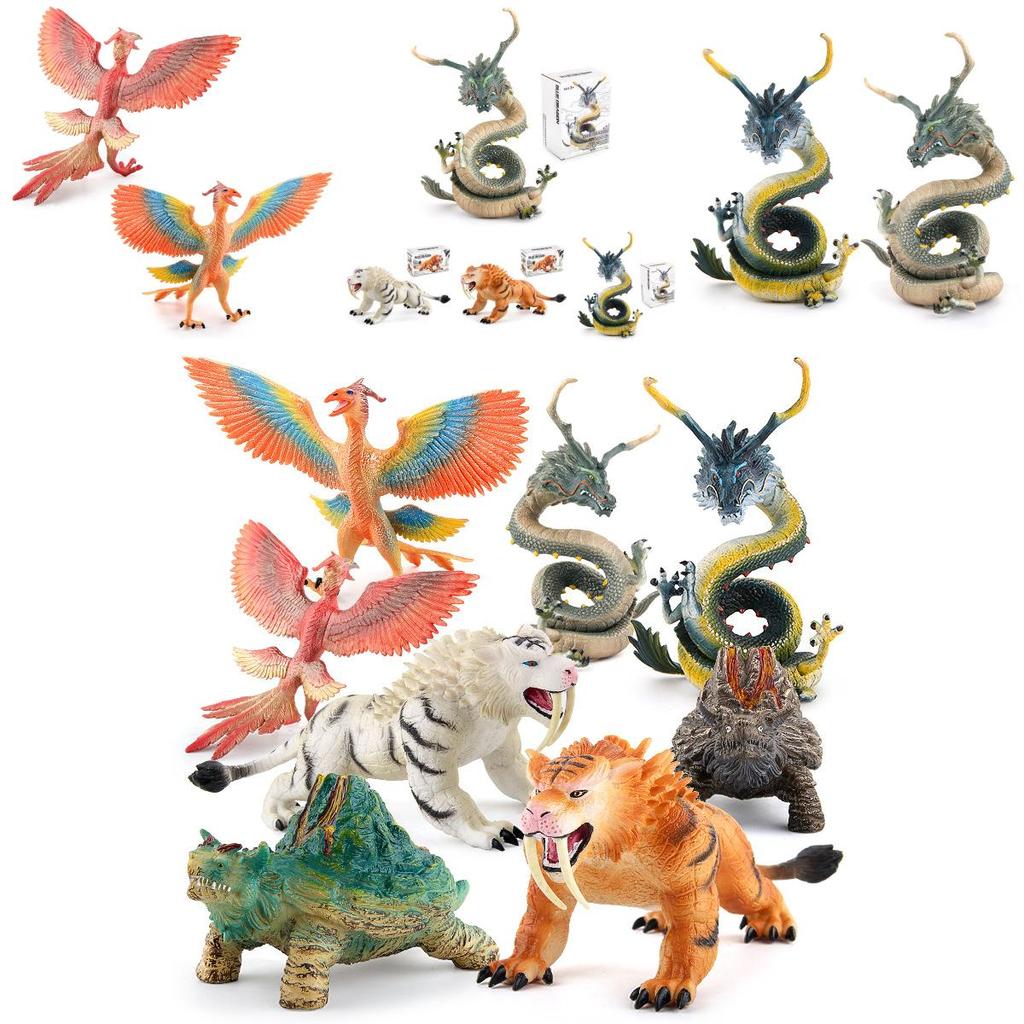 Colorful Pvc Fantasy Dragon Mythical Creature Model Toy Realistic Animal Figures