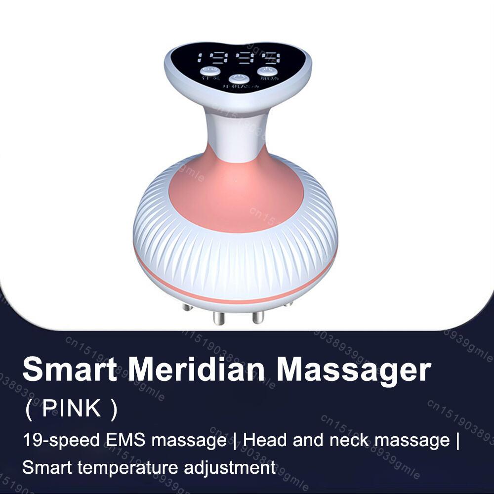Eletric Anti Cellulite Massager Meridian Massage Brush Body Massage Lymphatic Drainage Microcurrent Heating Scraper Guasha Shape