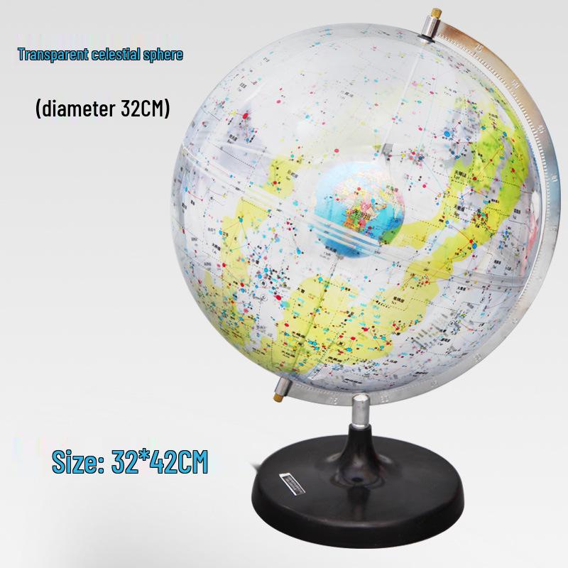 32cm Transparent Celestial Globe with Constellation Light for Students