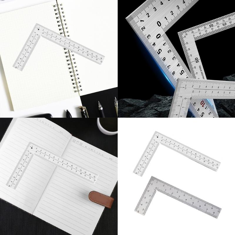 Professional Framing Square 90 Degree Steel Square Ruler Carpenter Square for Measuring Woodworking Engineering Project
