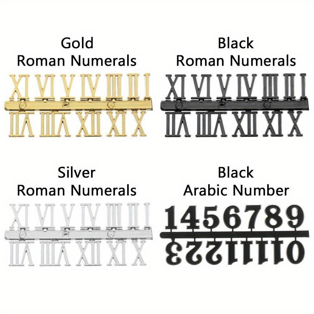 6pcs Clock Roman Numerals. Handmade repair tool & accessories for trendy clock designs.