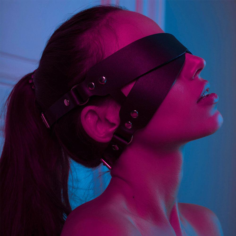 Bdsm Augenmaske Sex Bondage Erwachsene Spiel Paare Leder Harness Maske Wearble Kostüme Für Frauen Männer Cosplay Spielzeug Gesichtsmasken