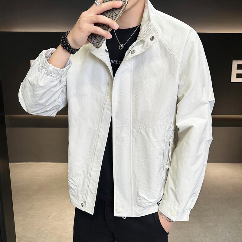 Supply Men'S Jacket Spring New Stand-Up Collar Handsome Tooling Youth Jacket Versatile Fashion Trend