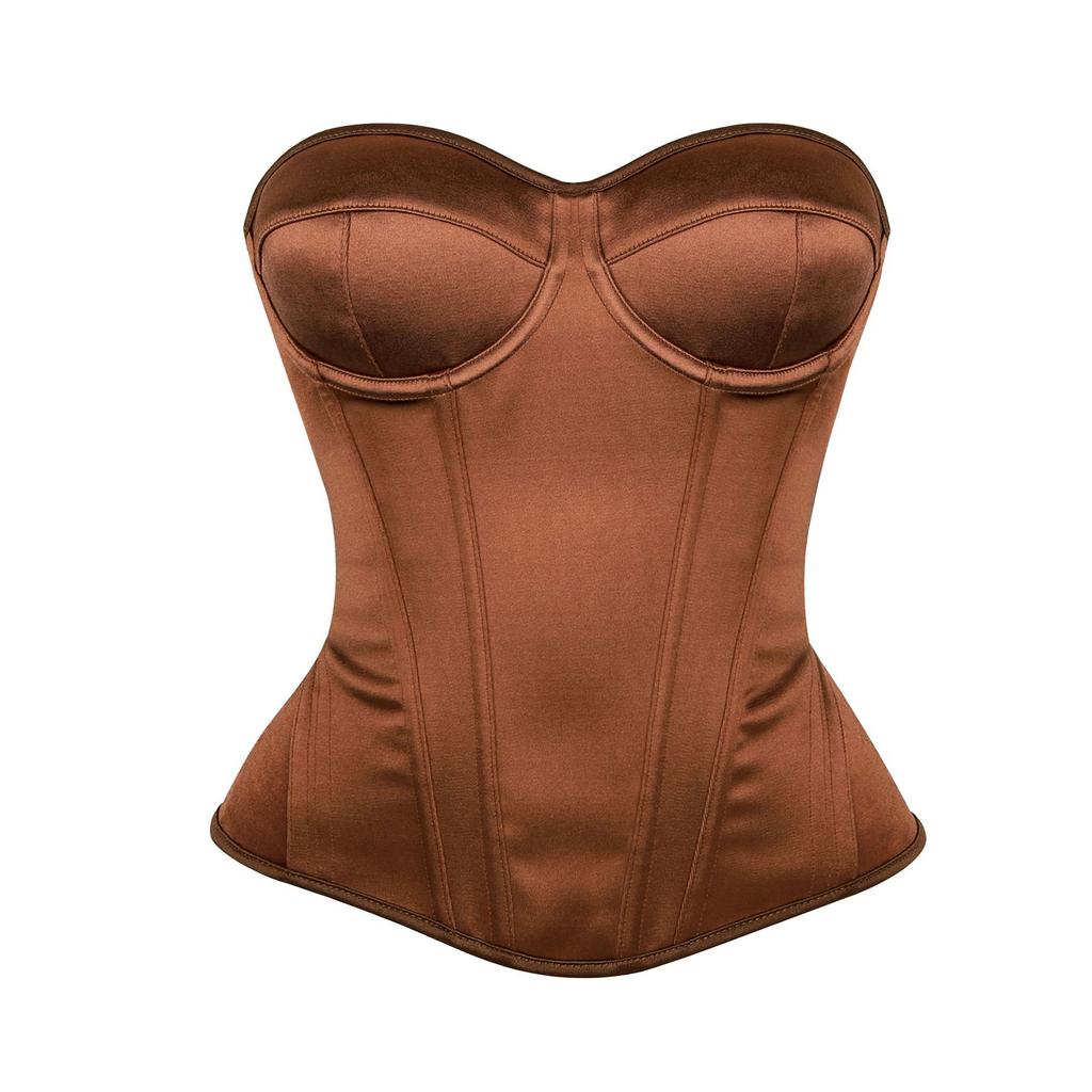 Women's Color Lace-Up Bustier Corset with for Wedding Dress and Formal Occasions