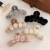 Autumn Winter Fluffy Hair Clips Claw for Girls Plush Ball Women Big Hair Claw Girls Hair Accessories