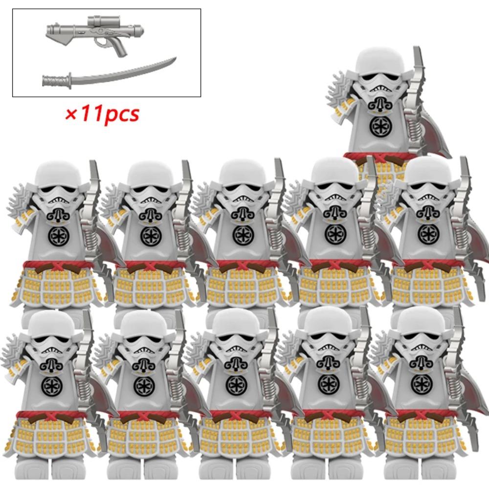 Samurai Warrior Building Block Figure 11 Pieces Safe Non-Toxic ABS Material Compatible with Mainstream Building Blocks Exquisite Armor