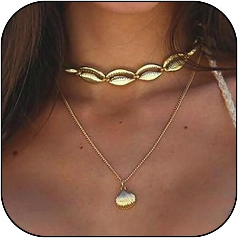 Choice of All Shell Necklace for Women Ocean Jewelry Seashell Starfish Beaded Choker Necklaces Beach Vacation Essentials Holiday Jewelry Fashion