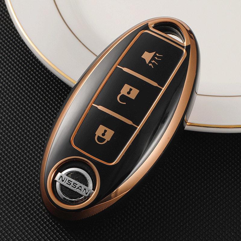 Gold Edge Key Case for 2022 Nissan Sylphy & 14th Gen Cima